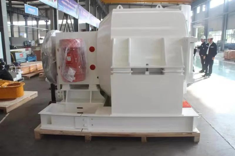 Side view of a John Finlay HLL basket centrifuge showing the vibration motor that assists coal discharge